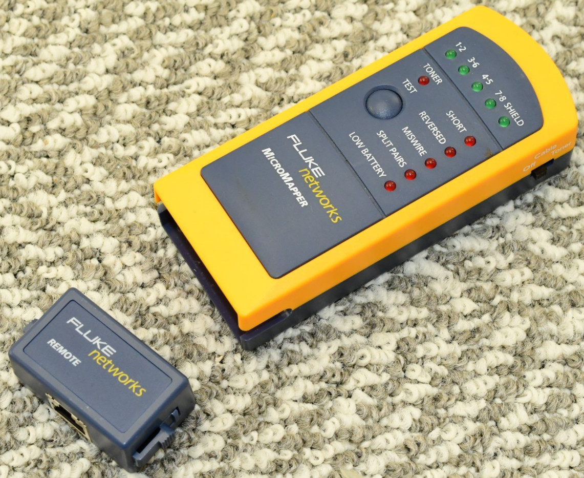 Fluke Networks MT-8200-49A MicroMapper LAN Wiremap Tester 2947-4020-01