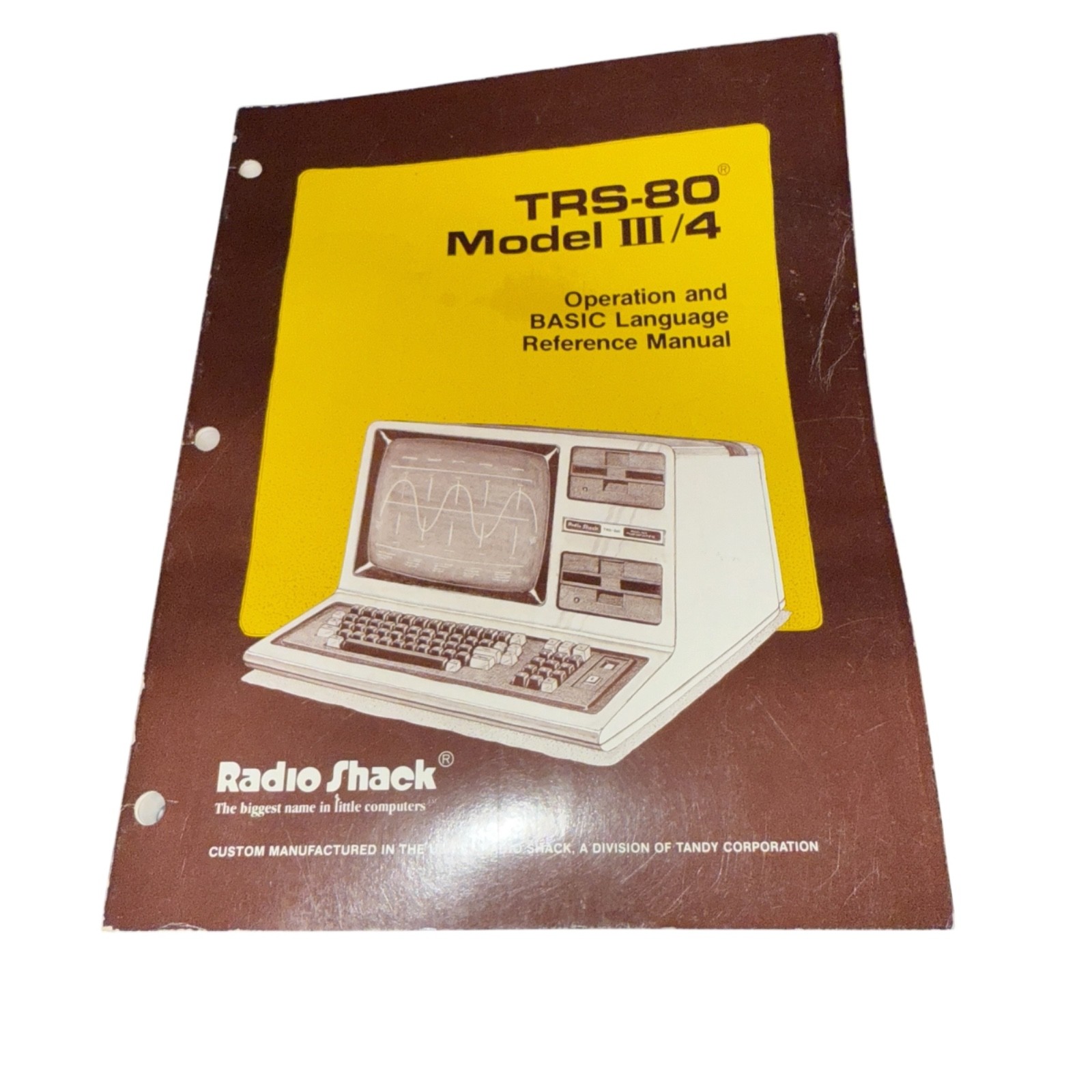 TRS-80 Model 3 III/4 Operation & BASIC Language Reference Tandy Manual - 1982/83