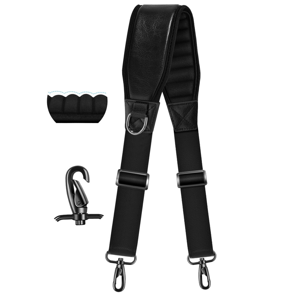Shoulder Strap 78 Belt with Neoprene Thick Padded, Universal Bag Strap with Doub