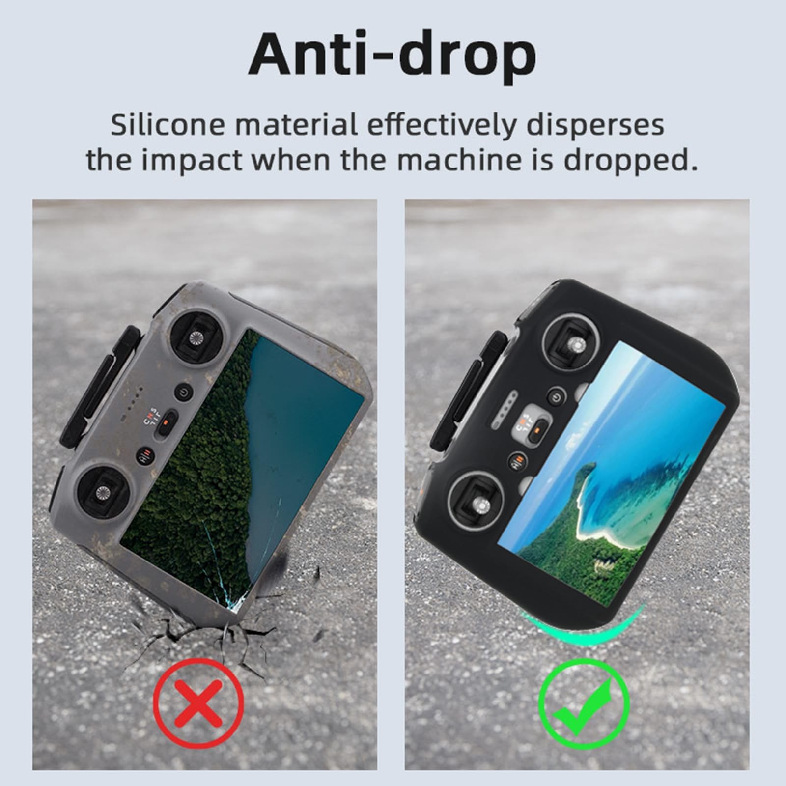 Controller Protective Silicone Case Cover+HD Screen Protector Films for DJI M...