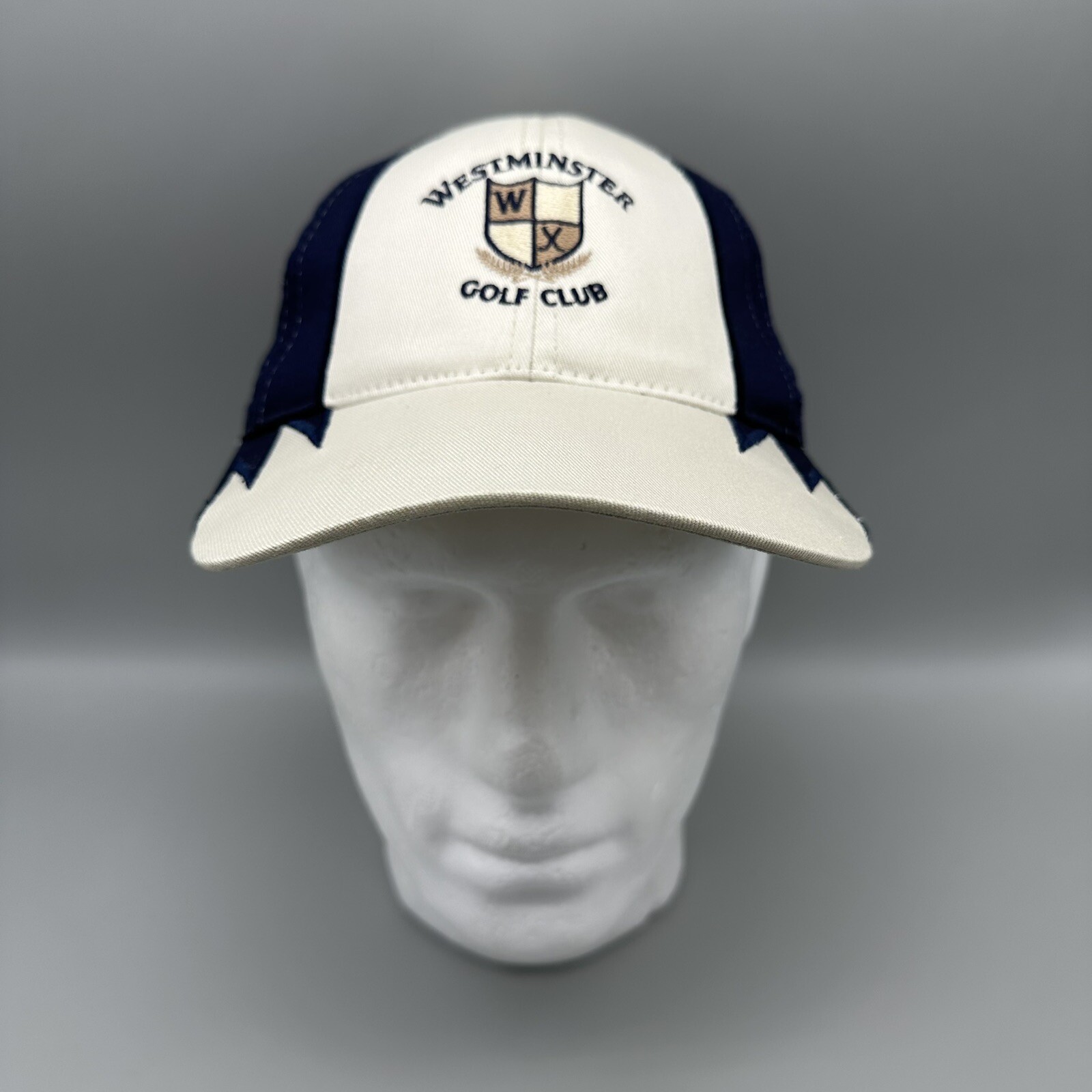 Westminster Golf Club Hat Cap Blue Tan Adjustable TT Town Talk