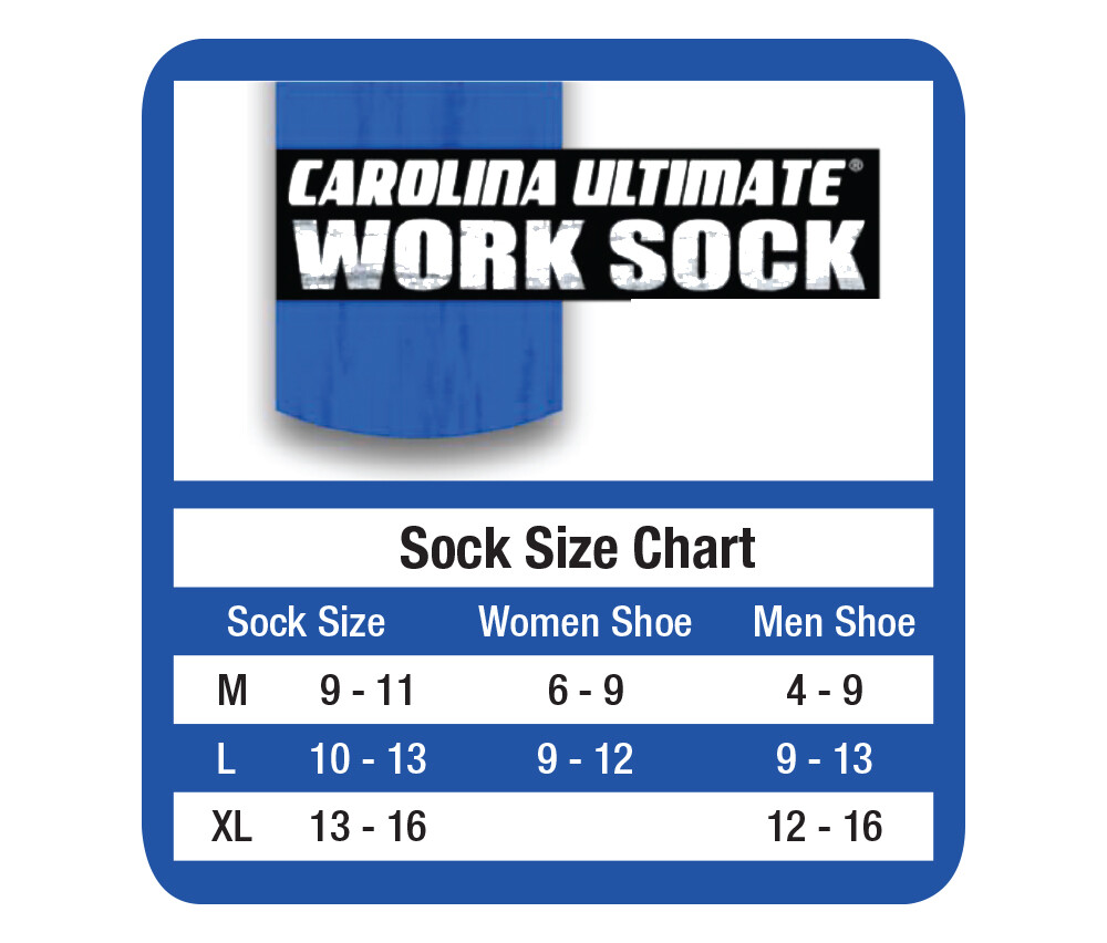 Carolina Ultimate Men's Full Cushion Cotton Crew Work Socks 6 Pair Pack