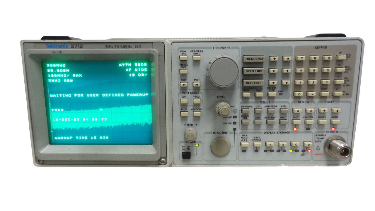 Tektronix 2712 Spectrum Analyzer 9kHz to 1.8GHz - Free Shipping