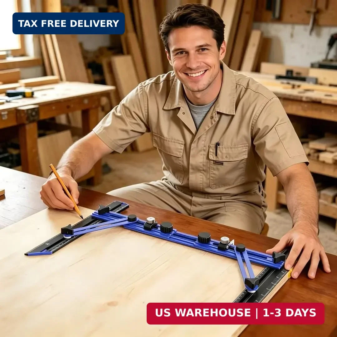Stair Tread Template Tool, Stair Measuring Tool with Triangular Structure Brace