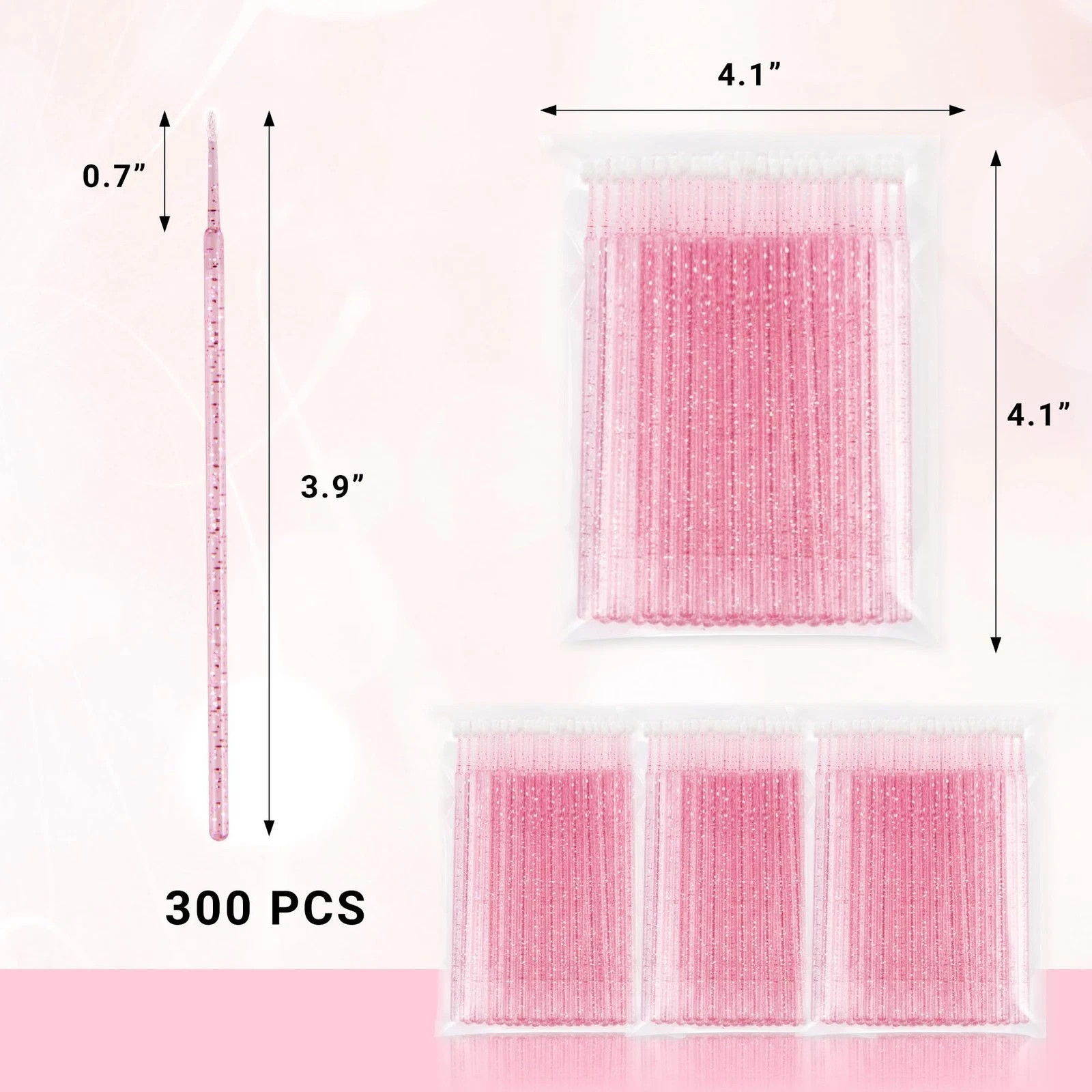 300Pcs Micro Brush, Micro Swabs For Eyelash Extension Disposable Applying Makeup