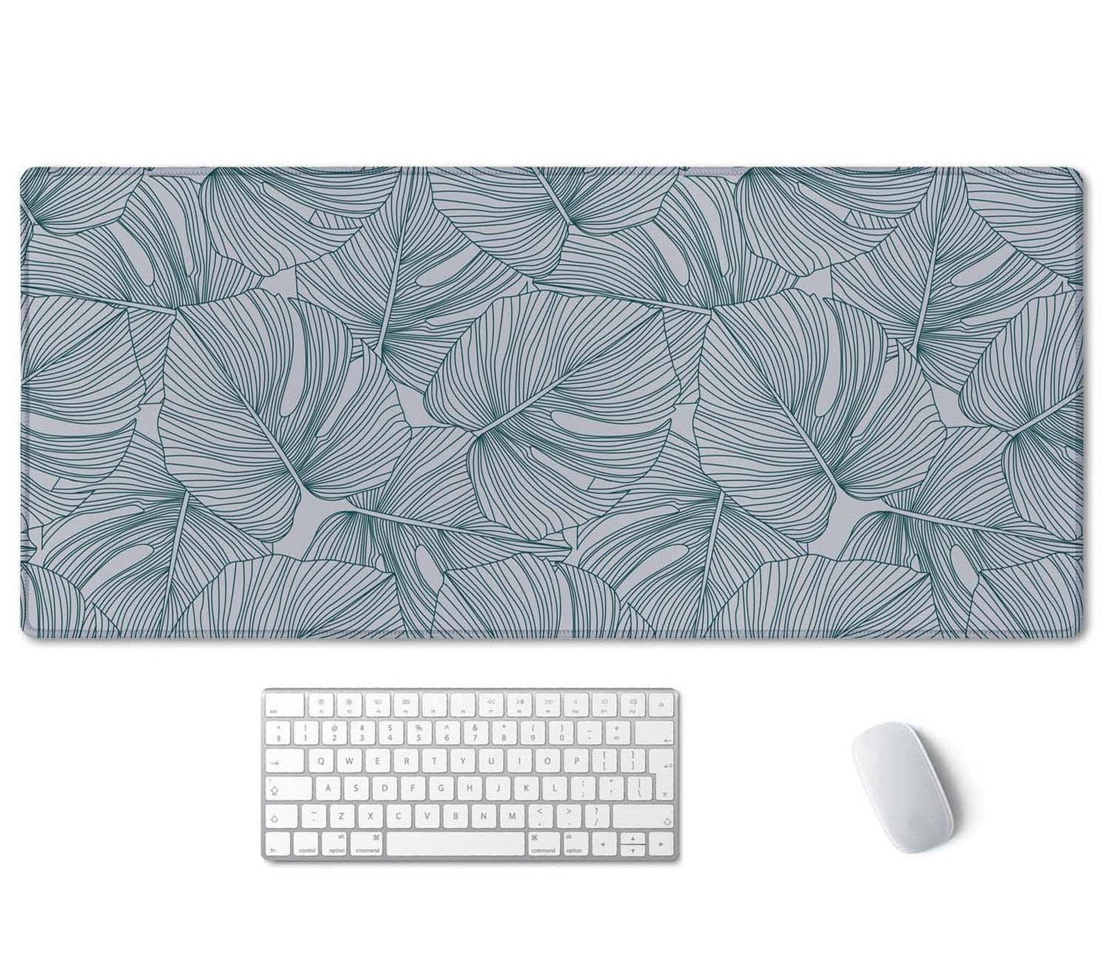 SSOIU Line Drawing Leaves XXL Green Gaming Mouse Pad - 35.5x15.7 Inch, Extend...