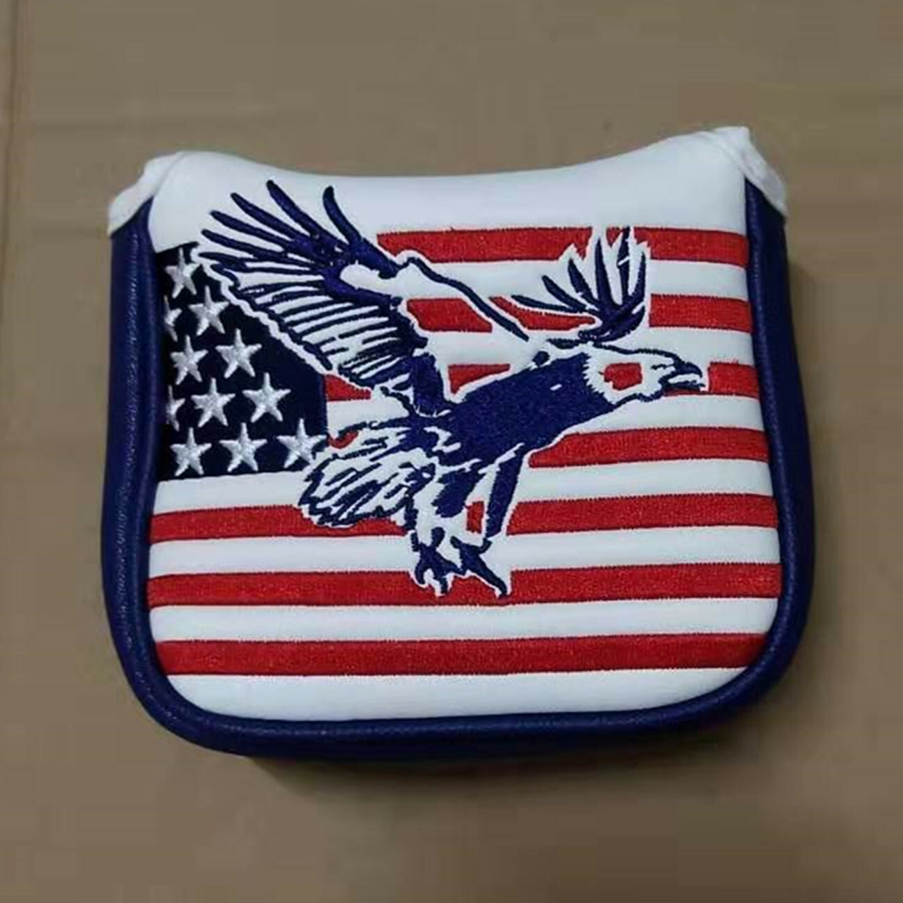 1pc Premium Square Mallet Golf Putter Head Cover Eagle Putter Headcover 12*11cm