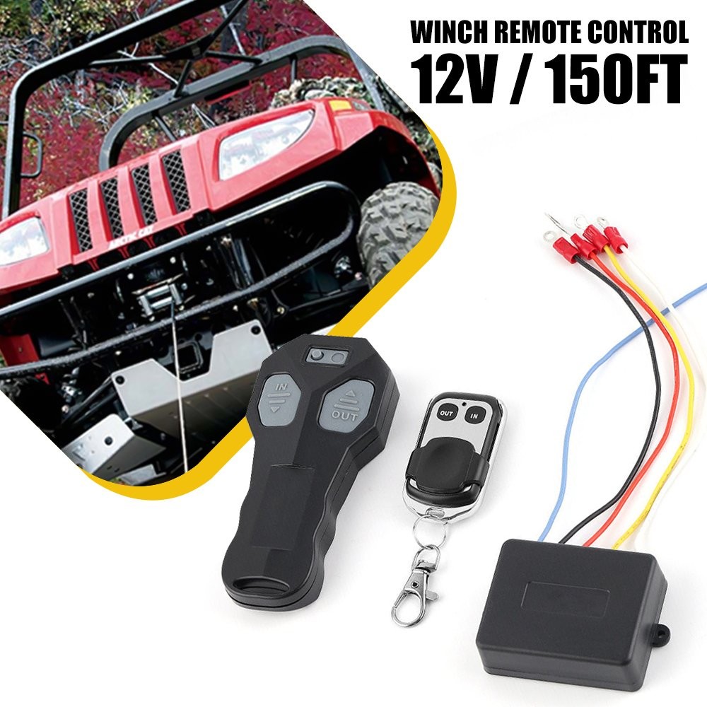 DC12V Wireless Winch Kit Remote Control Switch Handset for Car ATV SUV UTV Truck