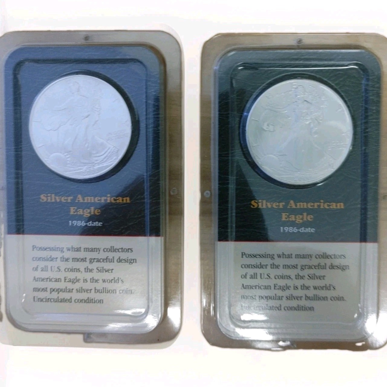 2 Silver American Eagle United States Silver Dollars -Year 2000-Free Shipping