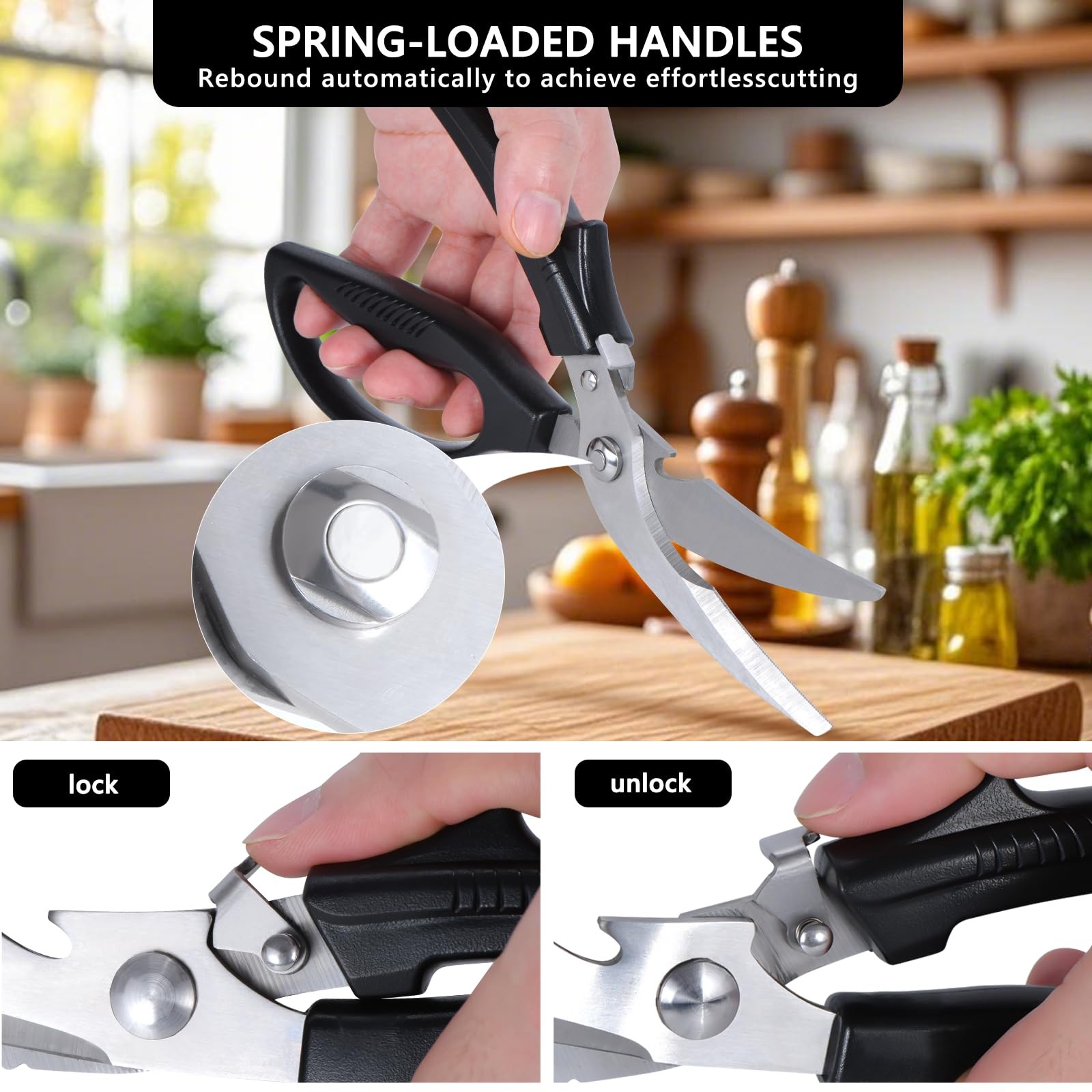Left Handed Kitchen Scissors Lefty Poultry Shears Tools Utensils