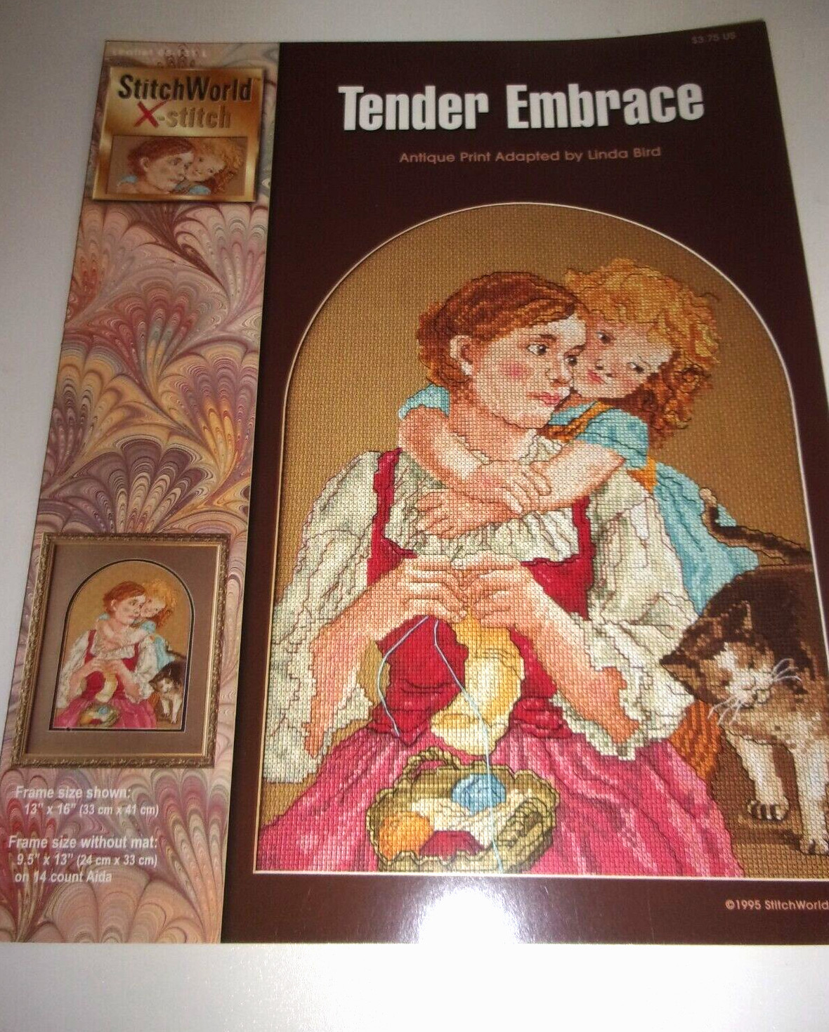 STITCH WORLD "TENDER EMBRACE" COUNTED CROSS STITCH PATTERN LEAFLET