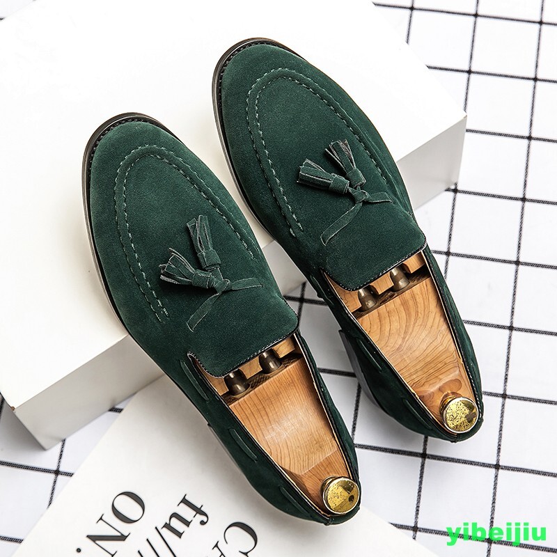 Men's Suede Tassels Dress Shoes Slip On Loafers Leather Casual Driving Moccasins
