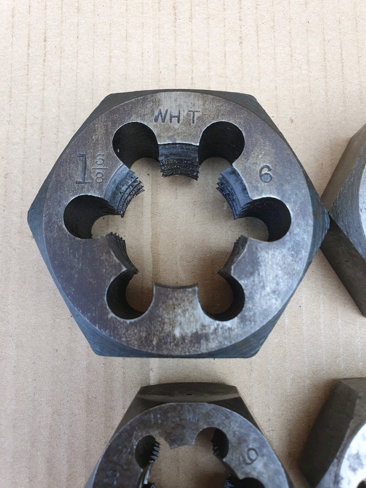 Vintage Hexagonal Rethreading Dies Imperial Measurements