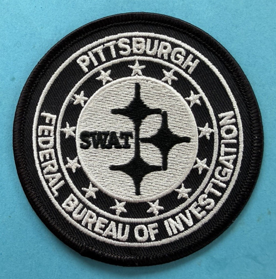 FBI PITTSBURGH PATCH  BLACK   3 1/2"