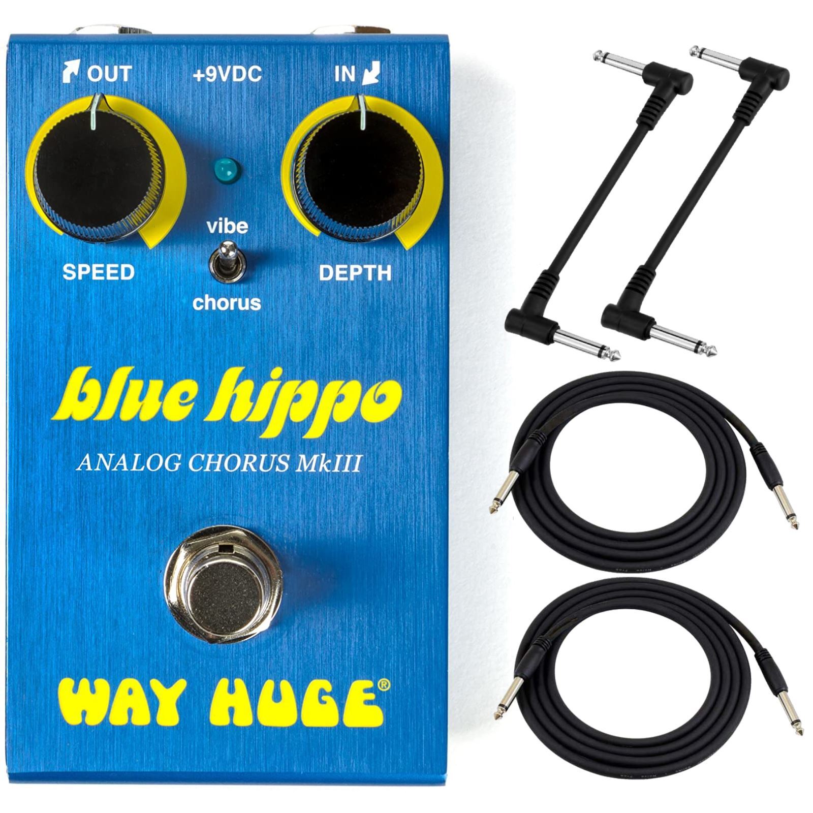 Way Huge Smalls WM61 Blue Hippo Analog Chorus Effects Pedal with Cables
