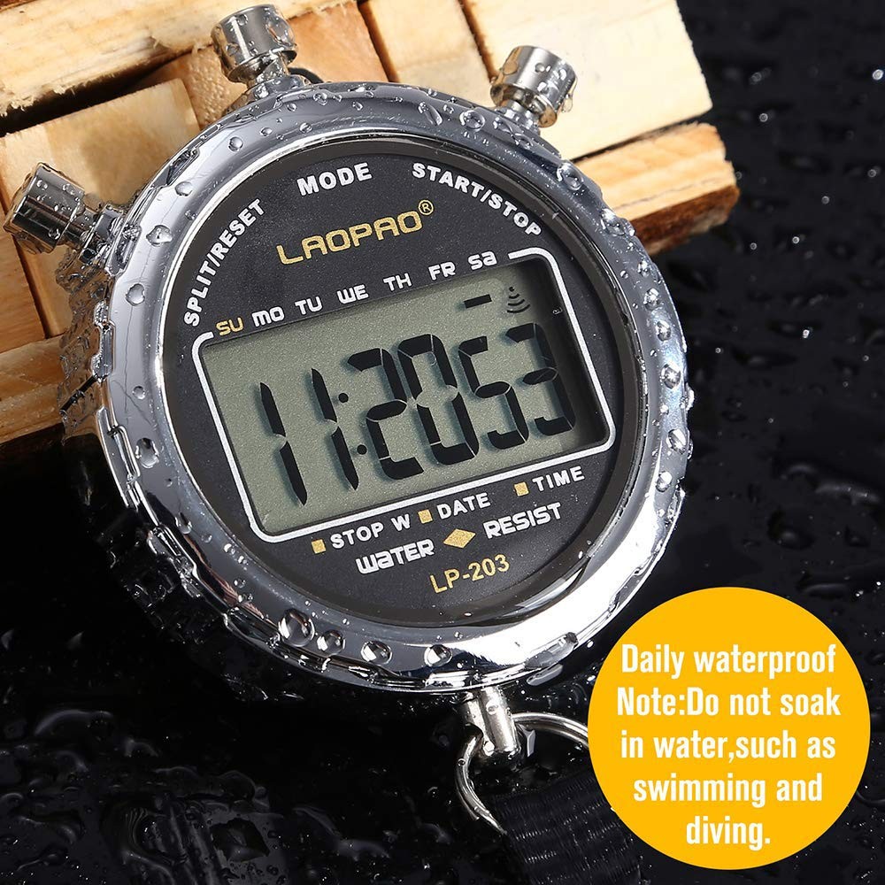 Stopwatch,1/100th Second Clock Daily Rainproof Digital Timer for Sports Match...