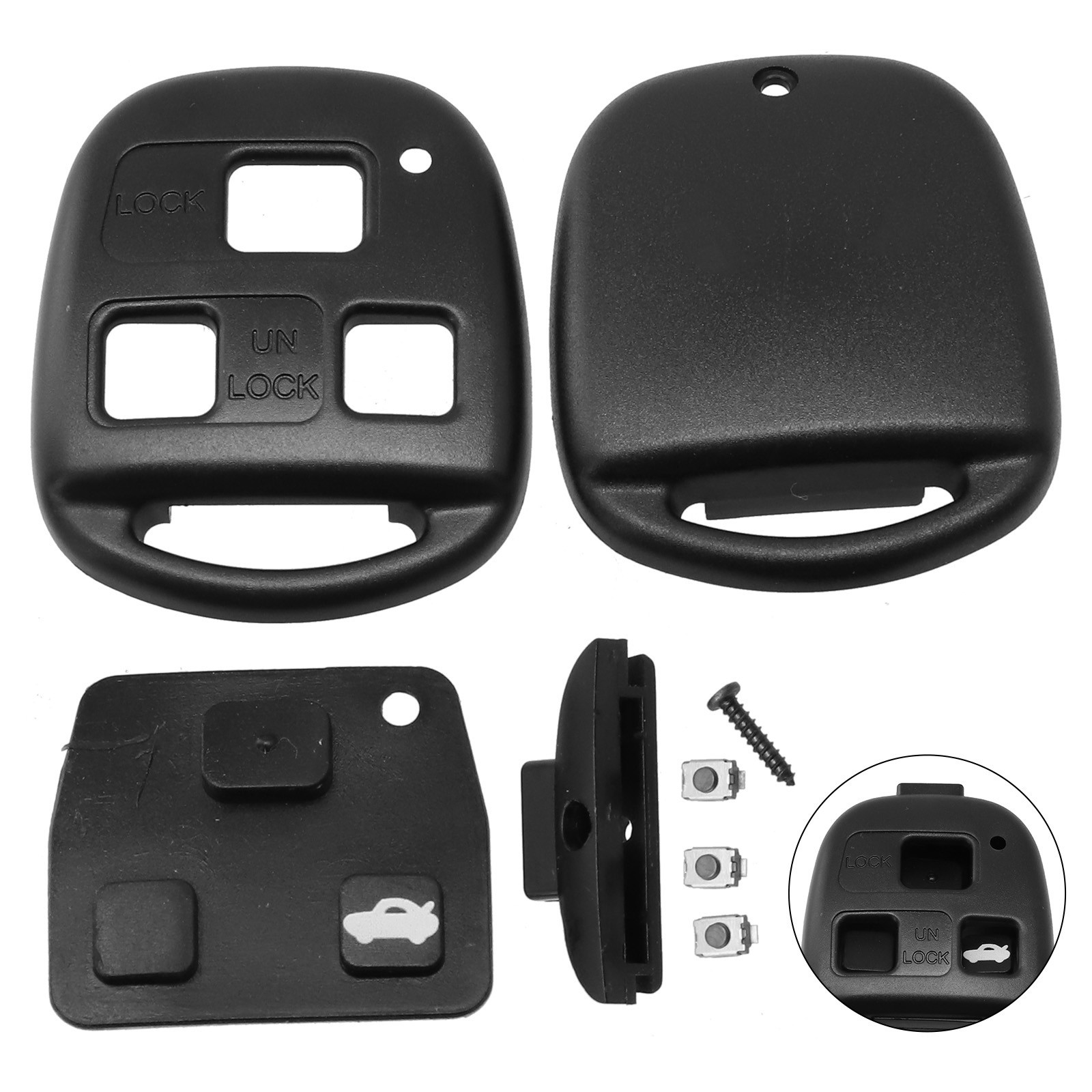 For Toyota For Land High Quality Cruiser Car Remote Key Button Pad Shell Case