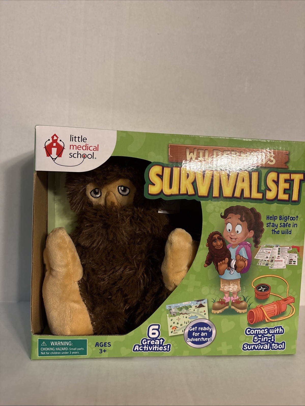 BIGFOOT Wilderness Survival Set With Plush BRAND NEW Activity Set Sasquatch