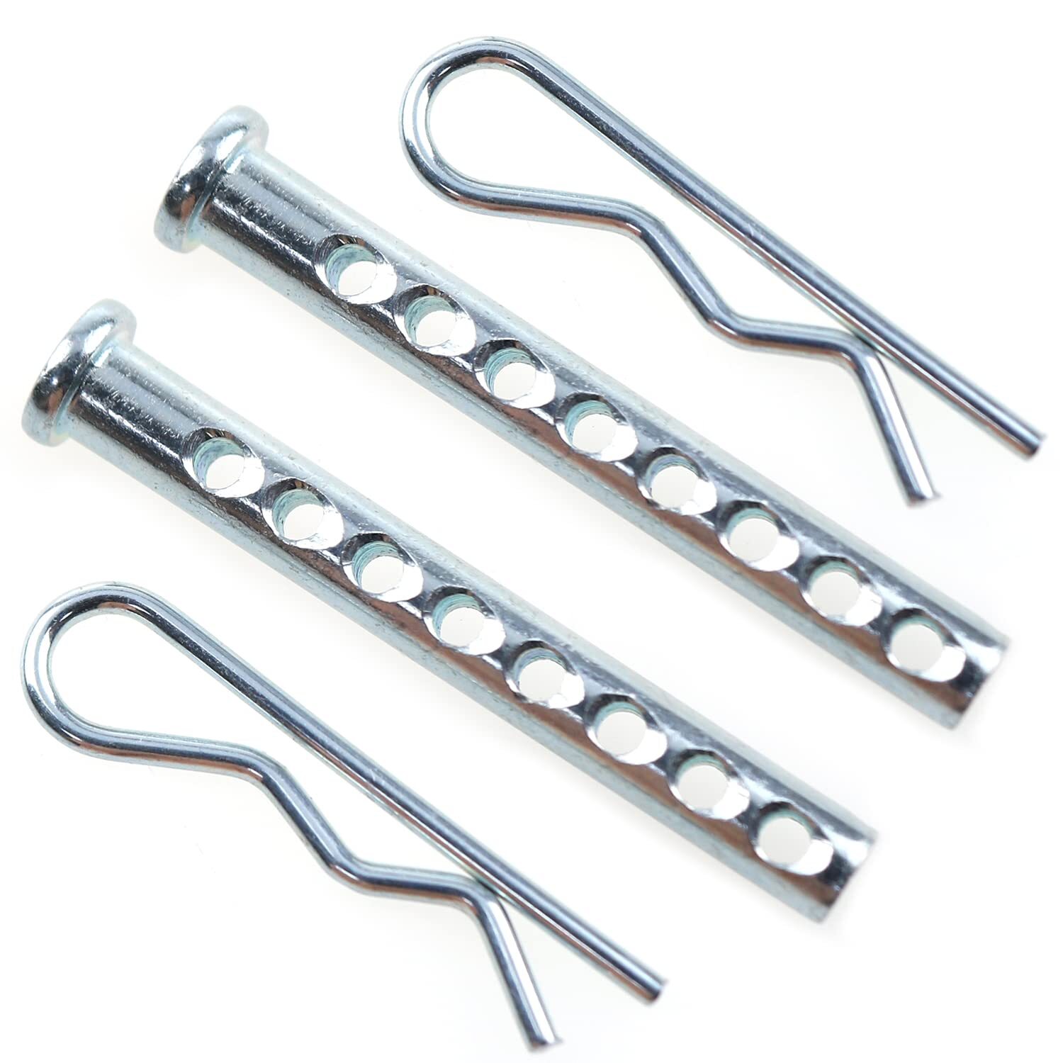 2 Sets Multi-Hole Pin M6x50mm Galvanized Steel Eye Pins Split Pins Kit