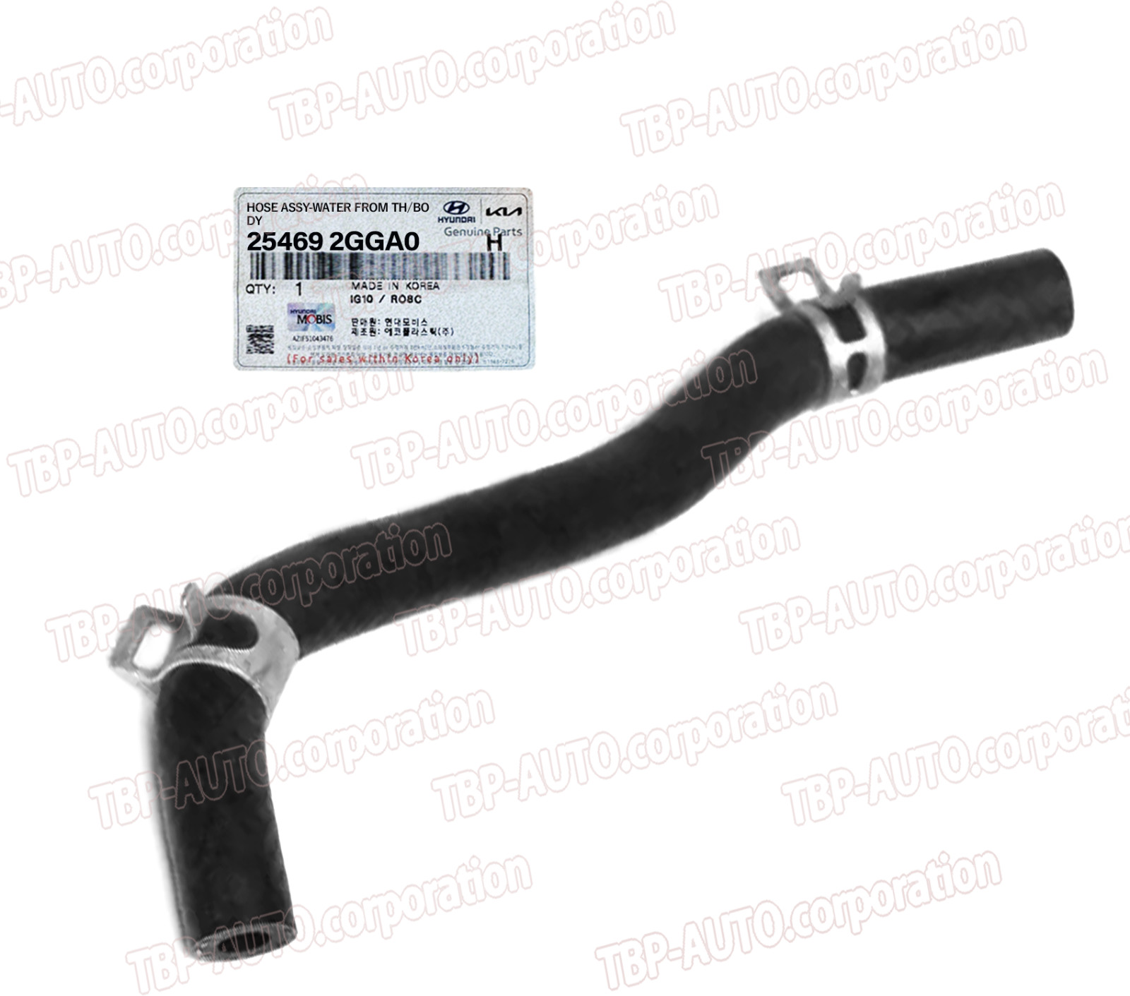GENUINE ® 2.4L Water Hose FROM THROTTLE BODY For 15-21 Hyundai / Kia 254692GGA0