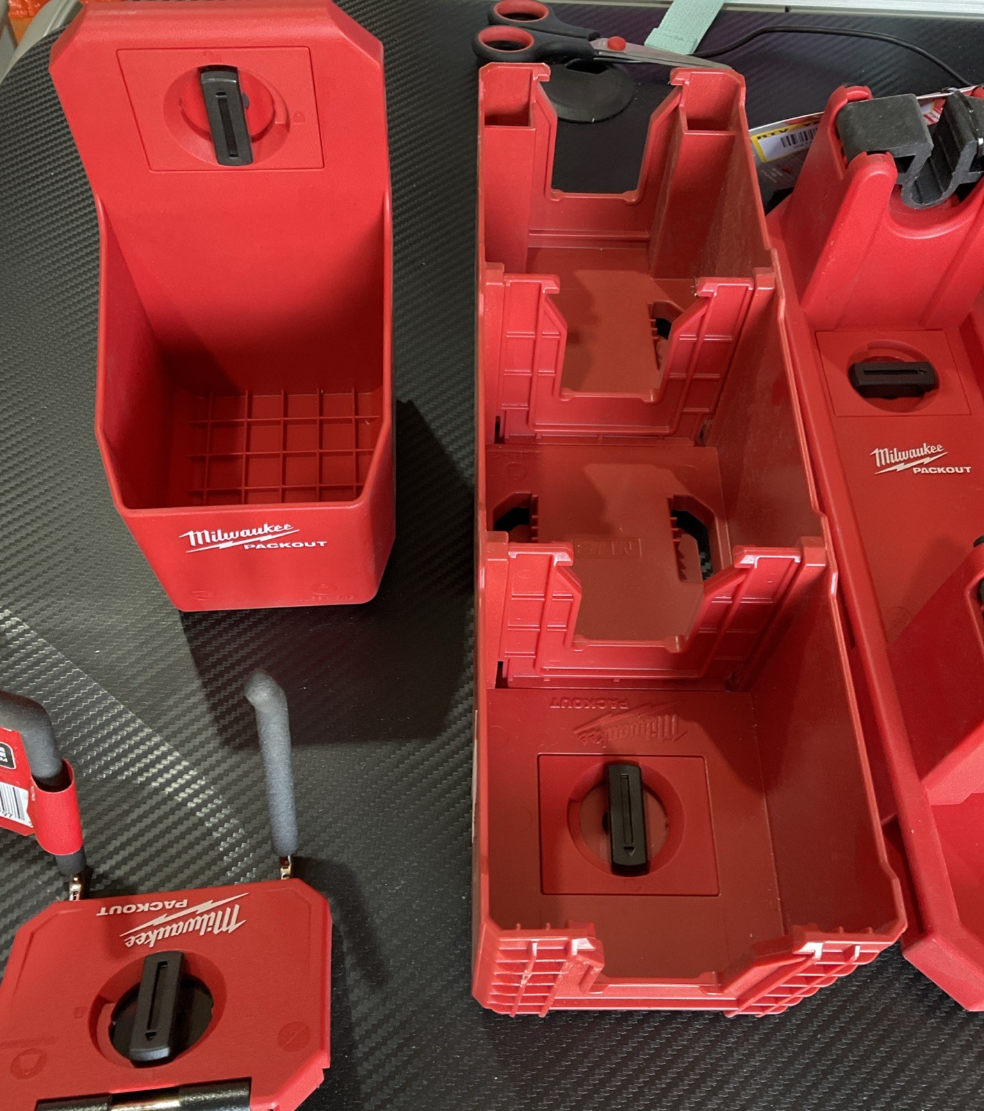 ⚡️Milwaukee Packout 6 Set (Hook,Holder,Mount,Battery Rack & Bin Set)
