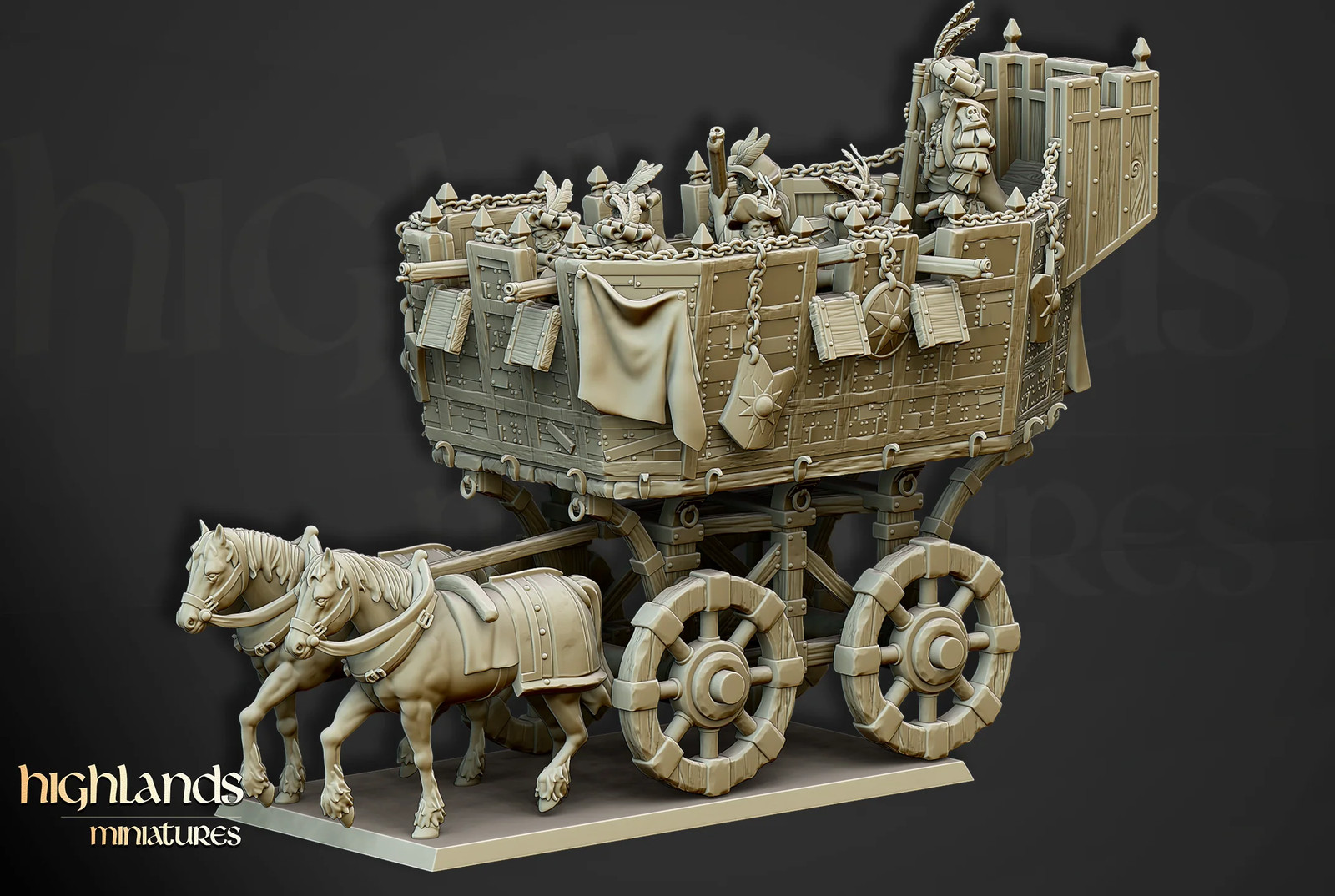 Wittemburg War Wagon - 28-32mm Sunland - Resin Tabletop Miniature