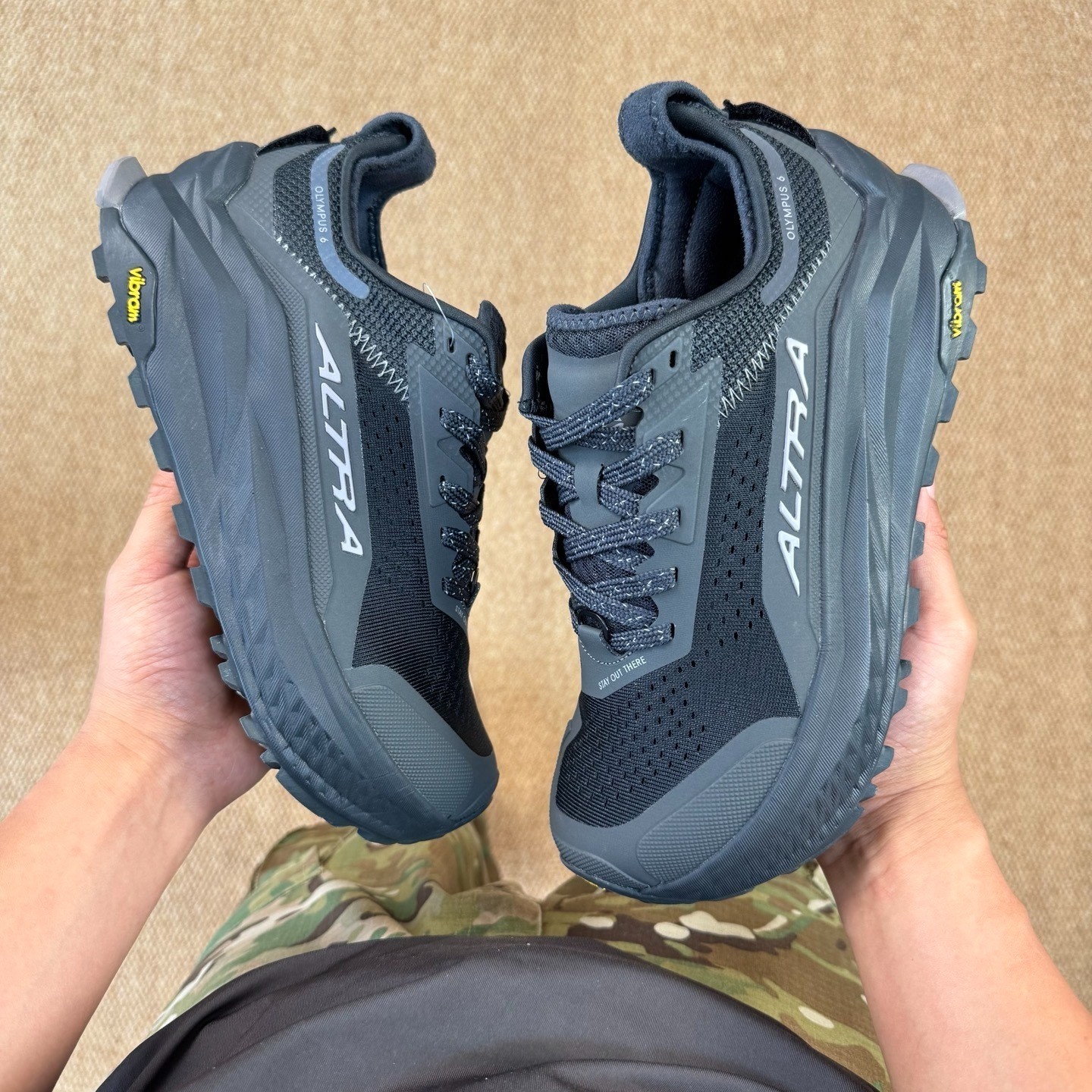 Altra Olympus 6 Trail-Running Shoes - Men's,Color: Black/Black, New.