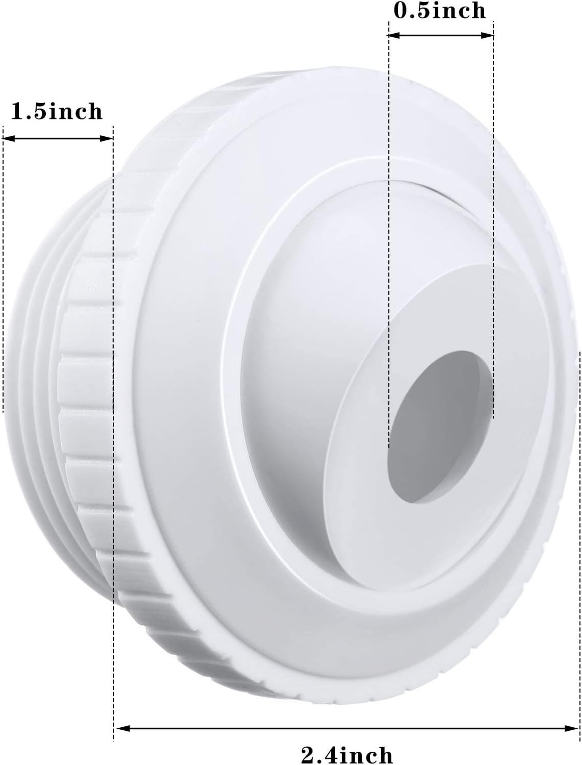 Efficient 1/2 Inch Pool Nozzle with Adjustable Flow - Ideal for Circulation