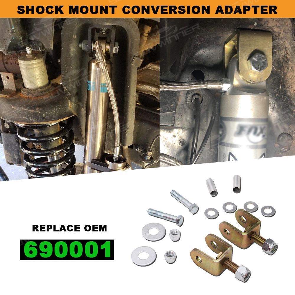 2X Shock Adapter Bracket Mount to Eyelet Conversion For 690001 Heavy Duty Steel