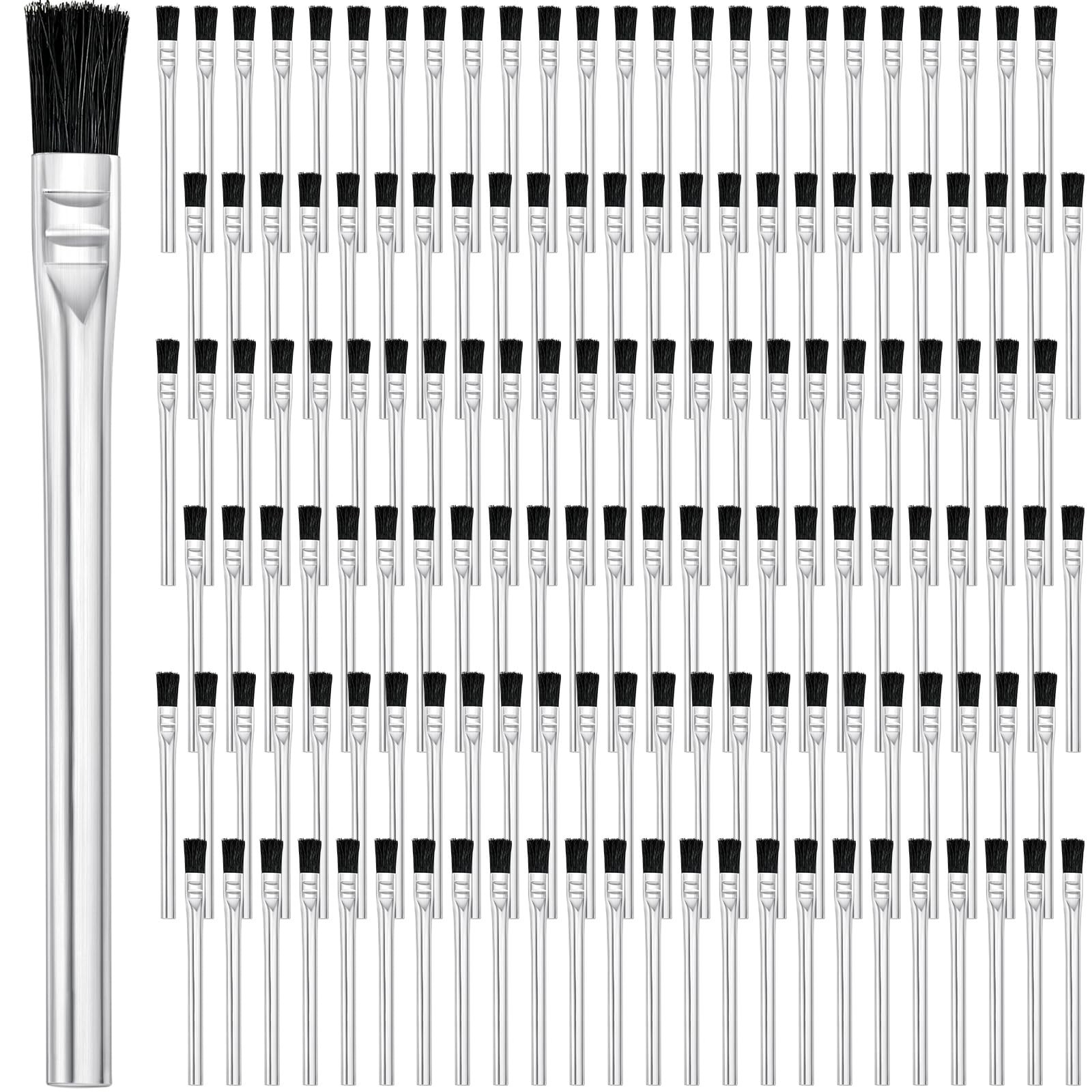 144 Pcs Acid Brush Bulk Boar Hair Acid Flux Brushes Epoxy Wood Glue Brush Met...