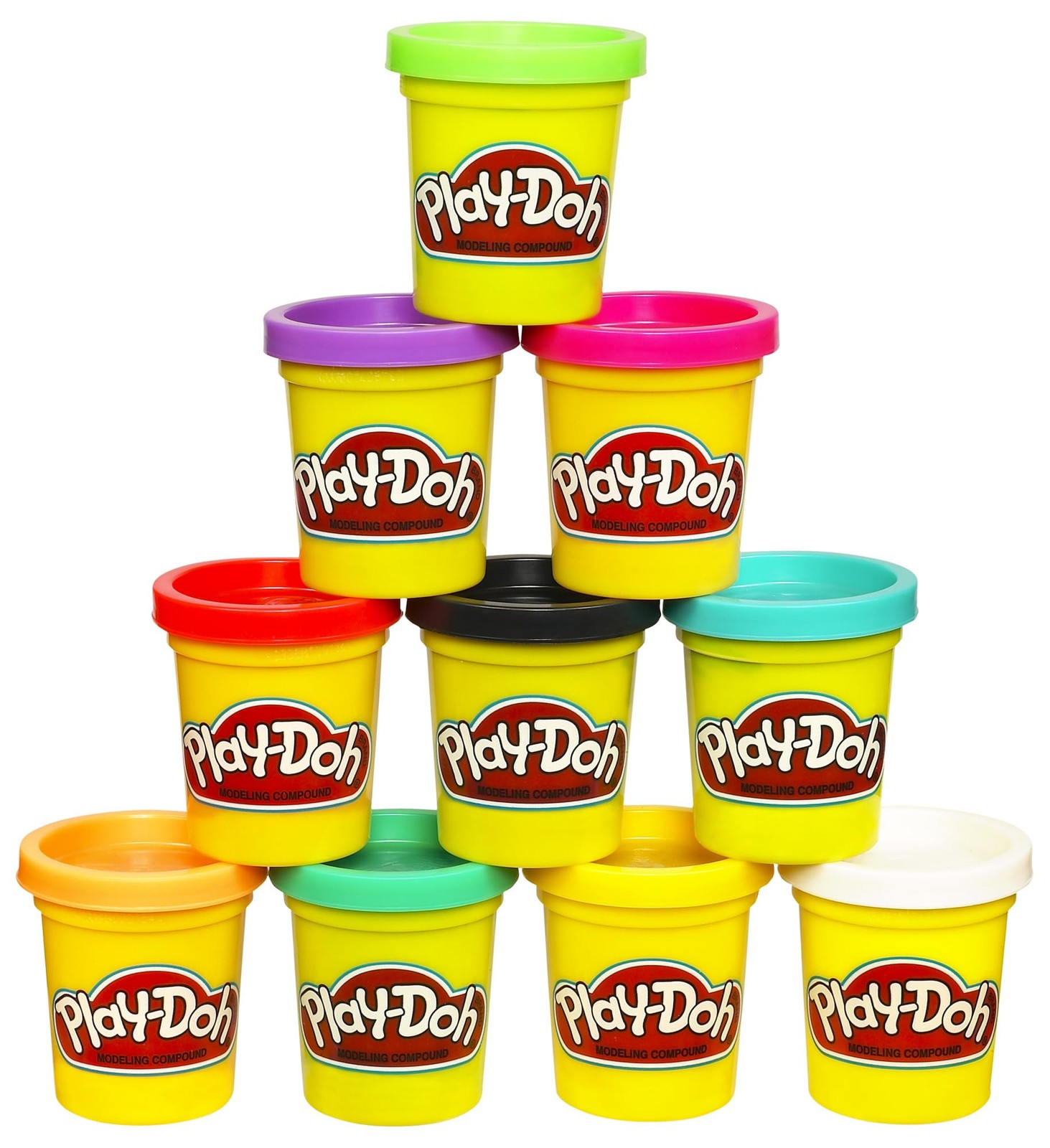 Play Doh Modeling Compound 10 Pack Case of Assorted Colors Non Toxic 2 oz Cans