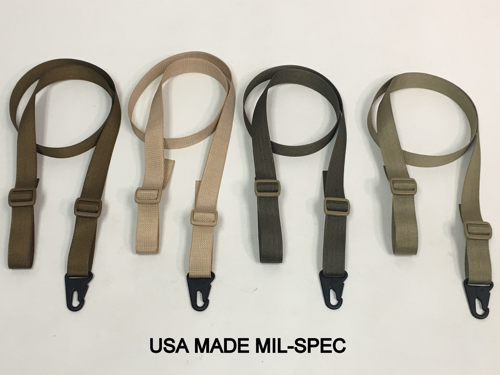 RIFLE SHOTGUN SLING 1" x 45" (Cut to 55") HK Style QD Clip Triglide ALL MILSPEC