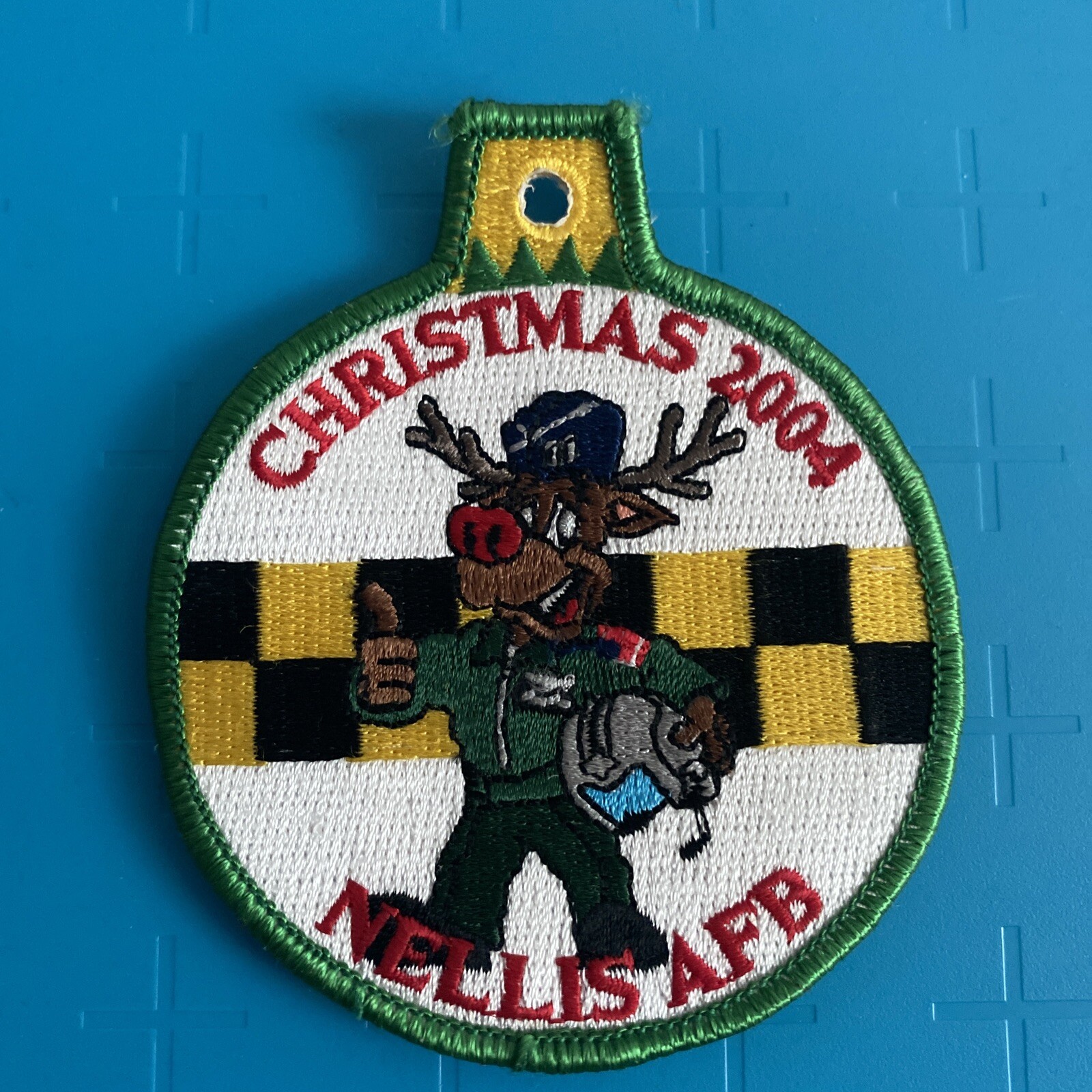US Air Force Base (AFB) Nellis Nevada 3” Embroidered Patch Christmas 2004