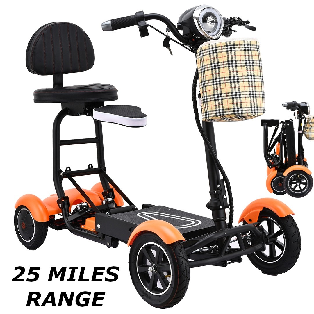 Exclusive 25 Miles Long Range Power Scooter for Easy Travelling, Holds 330 lbs