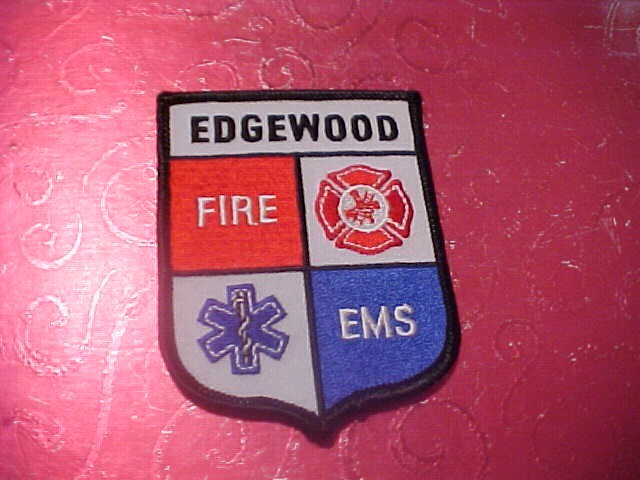 EDGEWOOD KENTUCKY FIRE DEPARTMENT PATCH SHOULDER SIZE UNUSED