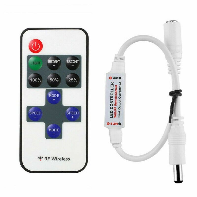 DC12V Dimmer Controller RF Wireless Remote Switch Controller for LED Strip Light