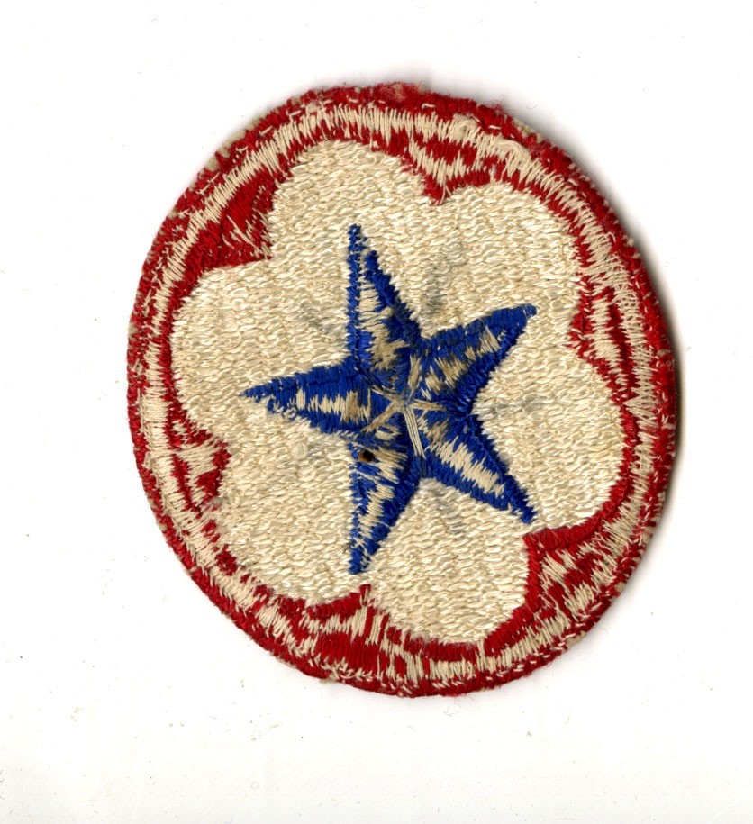 Army Service Forces White Back Patch WWII Vintage