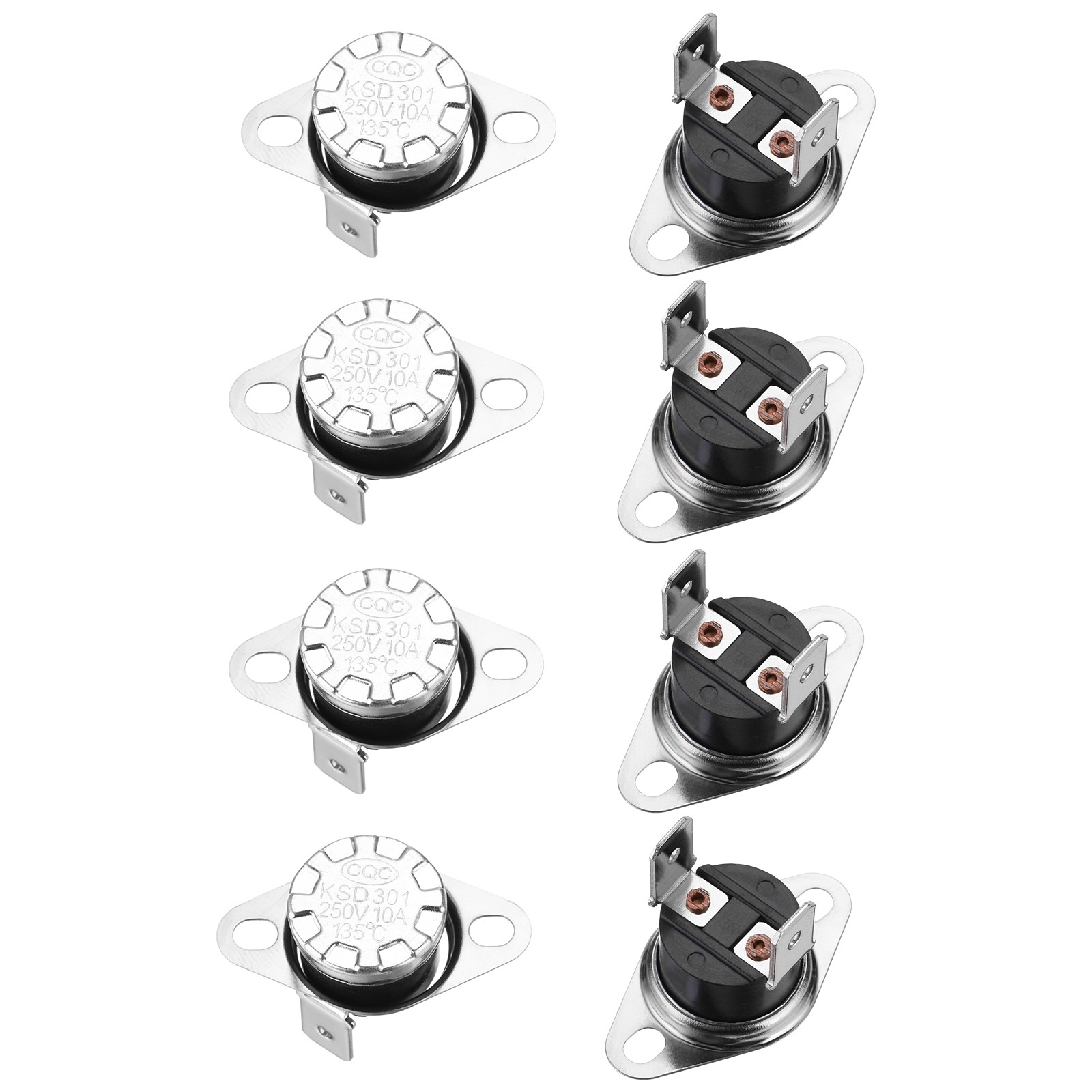 8 x Temperature Control Switch Thermostat 135°C 10A Normally Closed