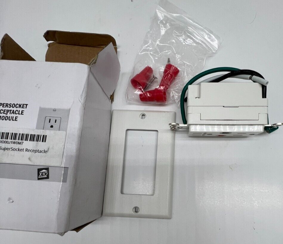 X10 Super Socket Wall Outlet Split Receptable Module White SR227