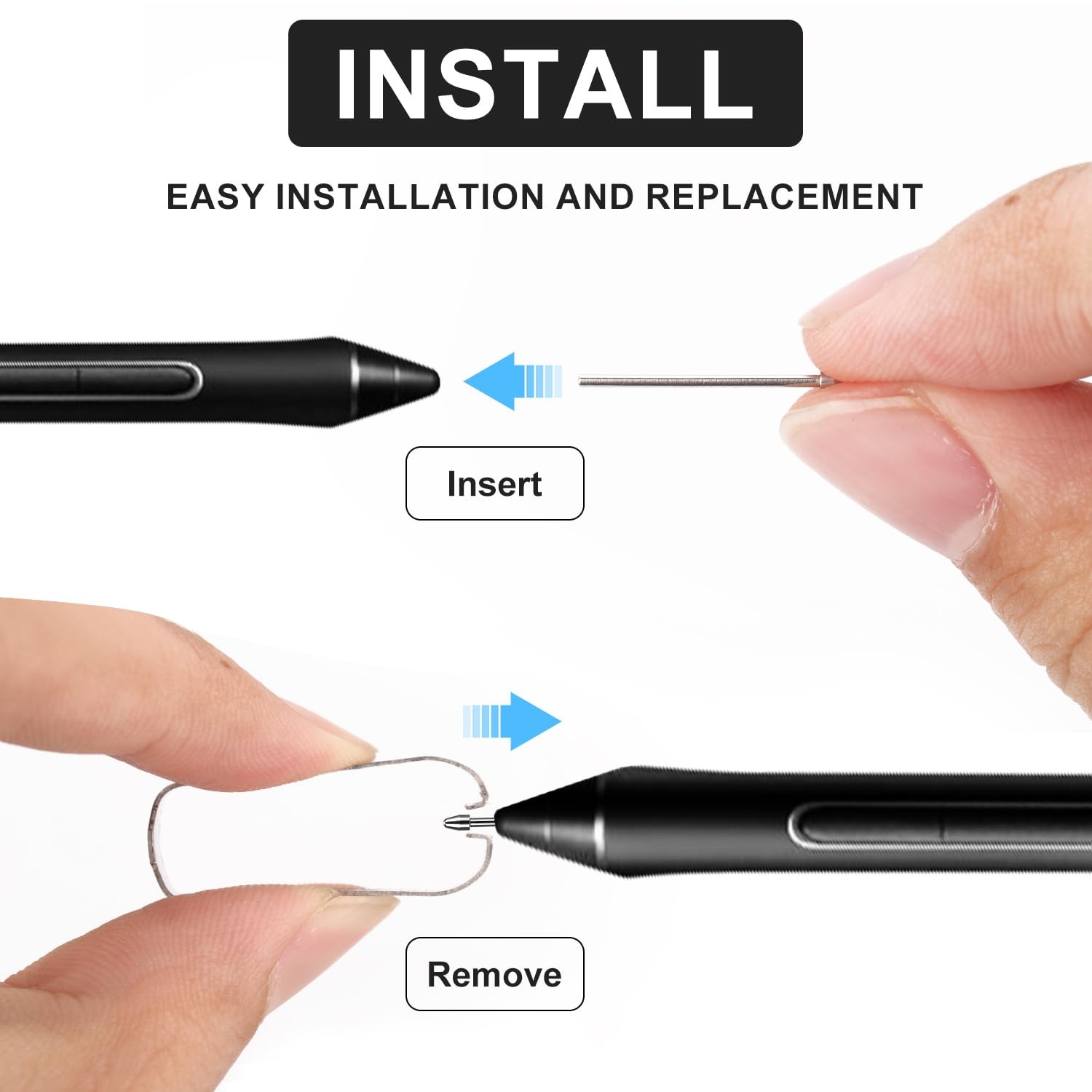 2PCS Pen Tip Replacement for Kindle Scribe Stylus Pen Tips Titanium Alloy Premiu