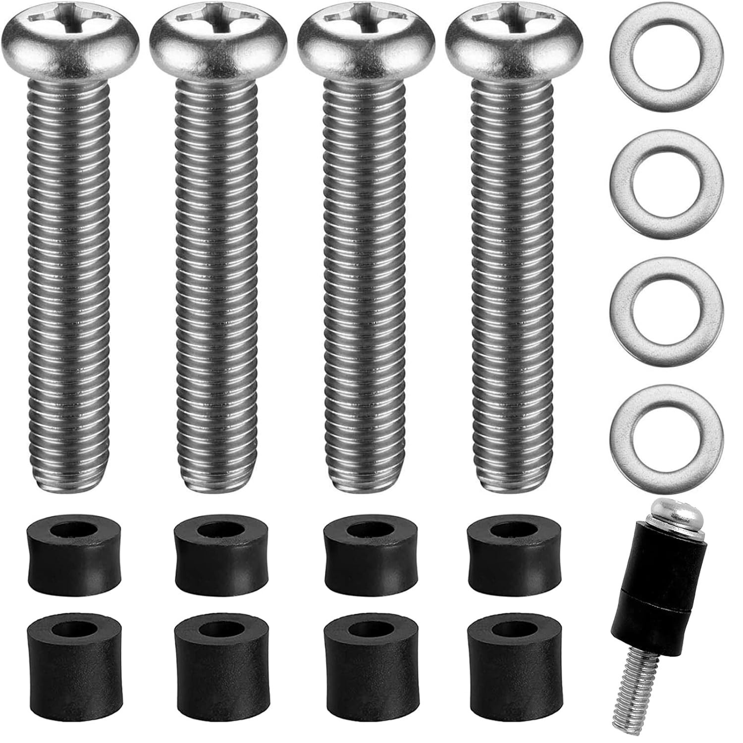 M8 Screws for SamsungTV x 45mm Pitch 1.25mm Mounting Stainless Steel/Matte Black
