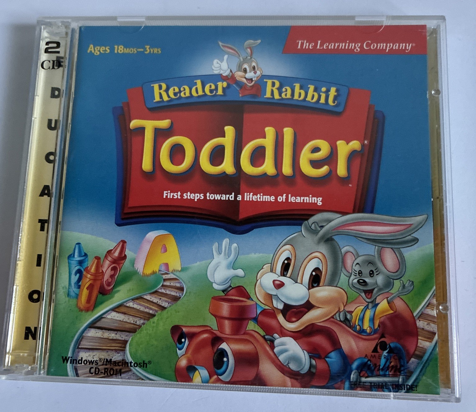 Reader Rabbit Toddler PC MAC CD-ROM 1999 2-CD Special Edition- Scratch-Free CIB