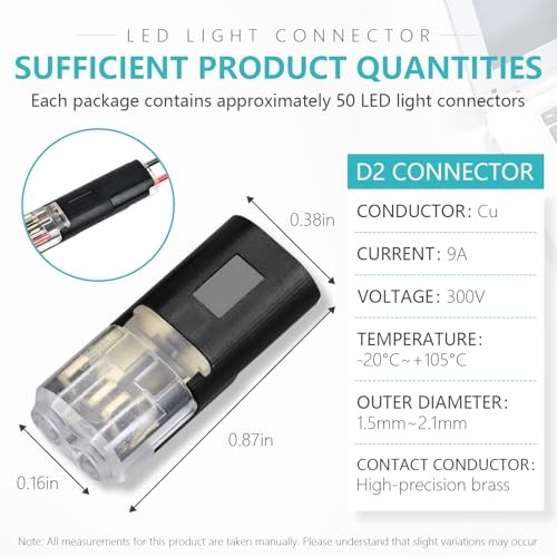20PCS Low Voltage Wire Connector,Double Wire Plug in Connector with 20 Pcs