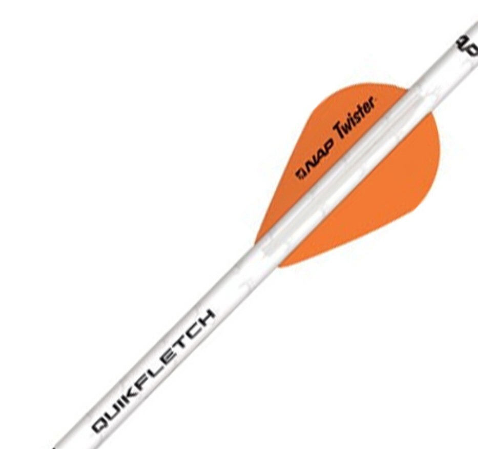 NAP Twister Quikfletch 2" 6 Pack Orange NAP-60-637