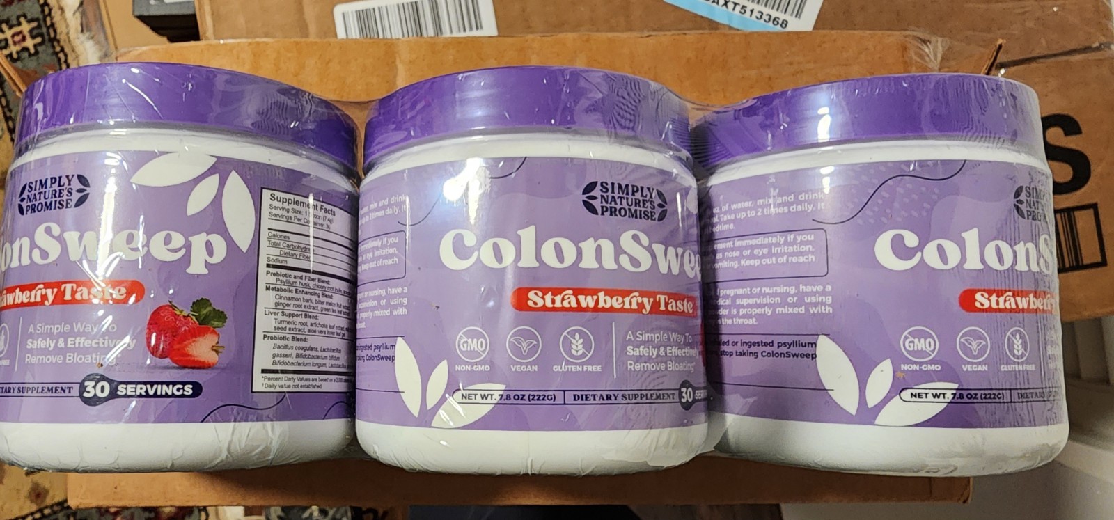 Simply Nature’s Promise Colon Sweep 3 Jars 8 oz Each 90 Total Servings