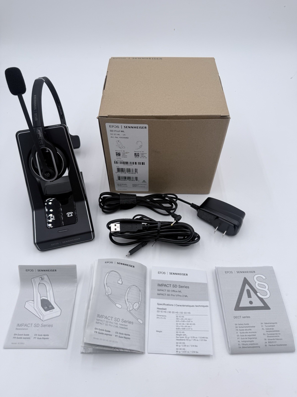 EPOS SENNHEISER IMPACT SD Pro 1 ML - wireless headset system model 1000562 - NOB
