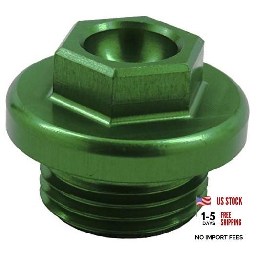 Works Connection Oil Filler Plug (Green) Compatible with 04-18 Kawasaki KX250F