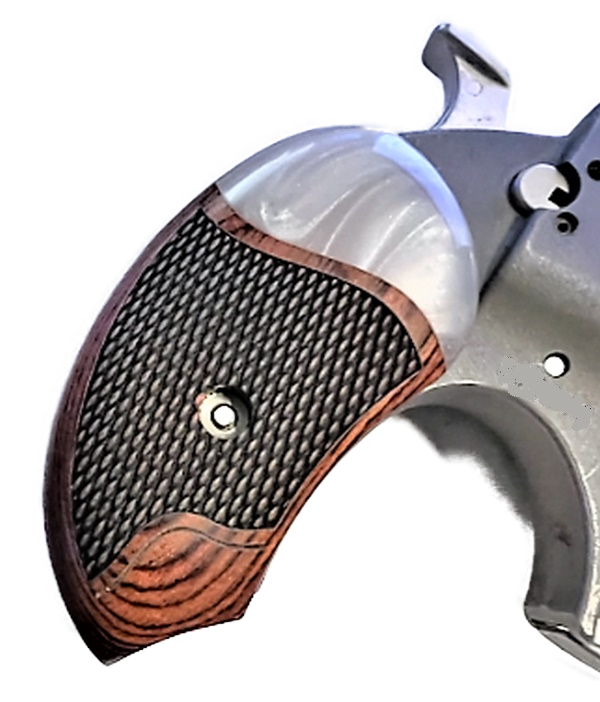 fits Bond Arms Derringer Grips Rosewood w/ Pearl accent Grips XL