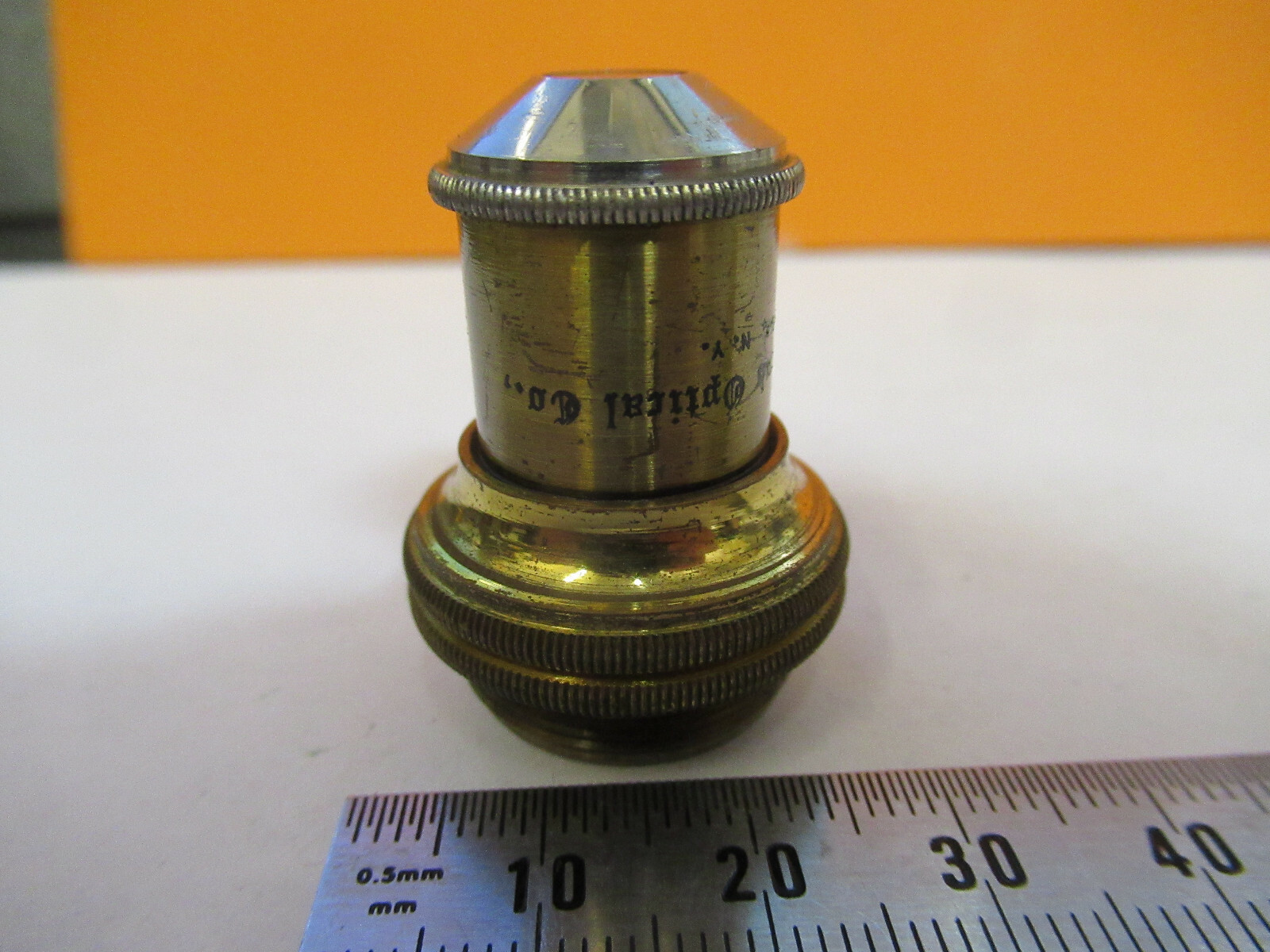 BAUSCH LOMB ANTIQUE 16mm OBJECTIVE LENS MICROSCOPE PART AS PICTURED &A2-FT-77