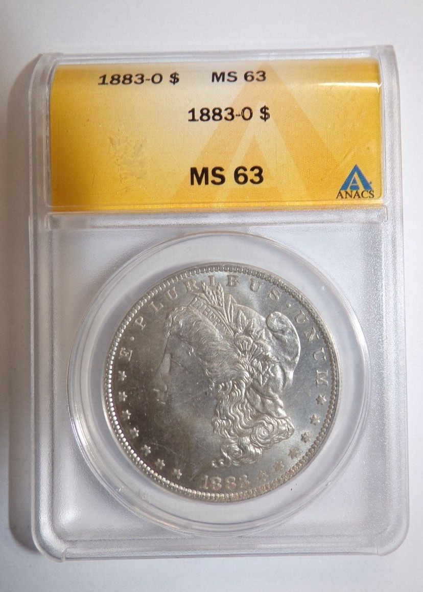 1883-O Morgan Dollar : ANACS MS63
